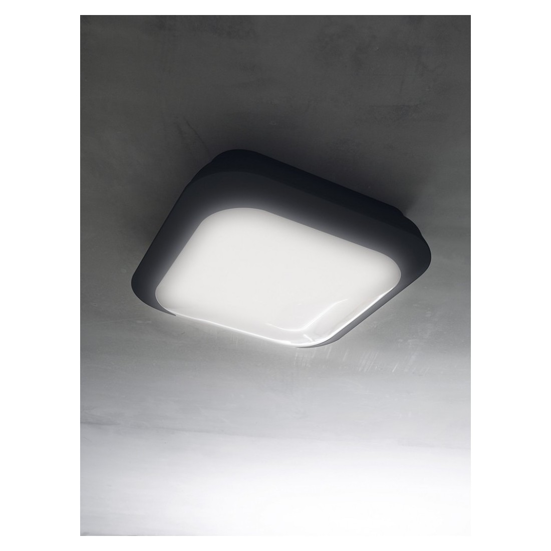 Sidhe plafoniera quadrata bianco nero 18w LED bagno outdoor ip66 luce naturale