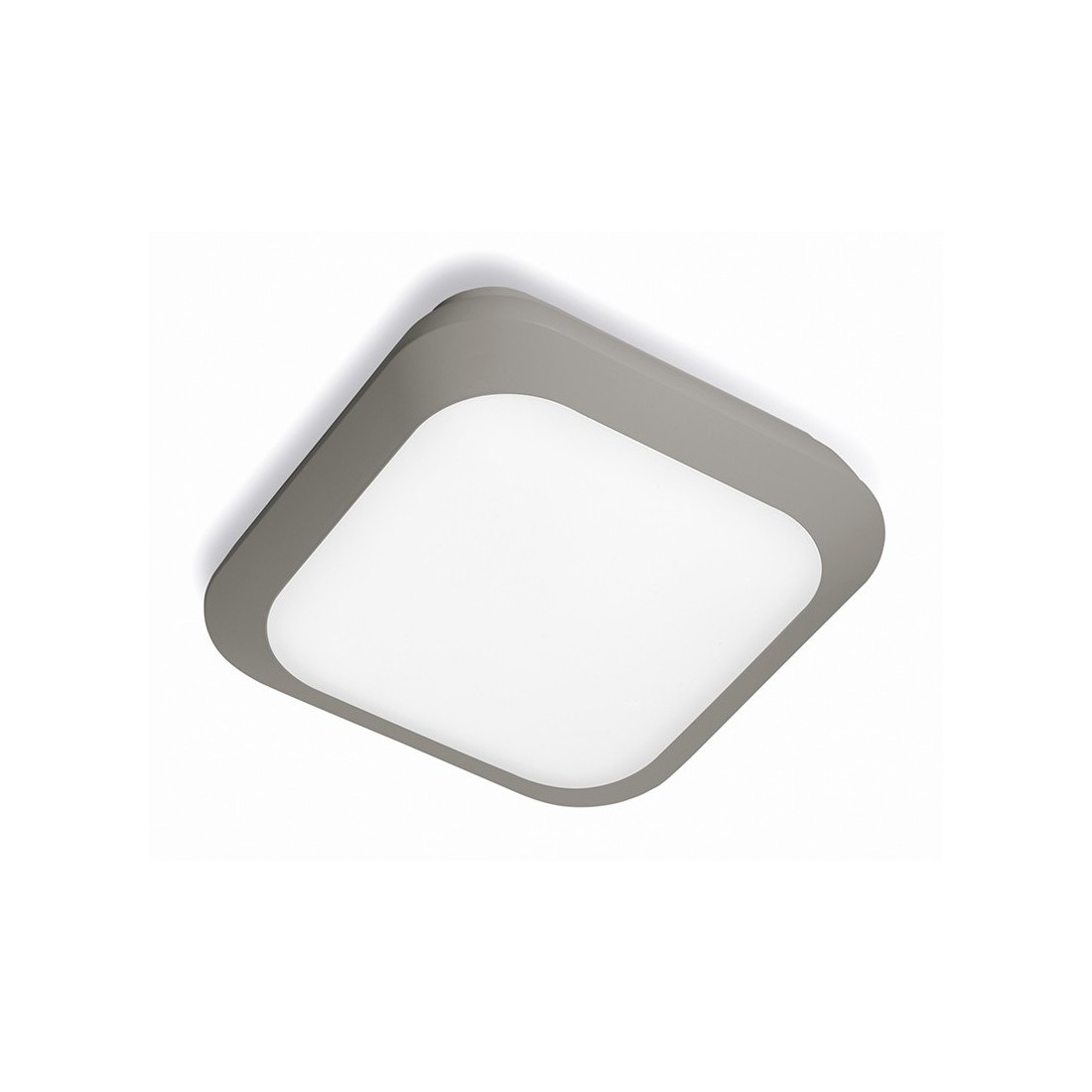 Sidhe plafoniera quadrata bianco grigio 18w LED bagno outdoor ip66 luce naturale