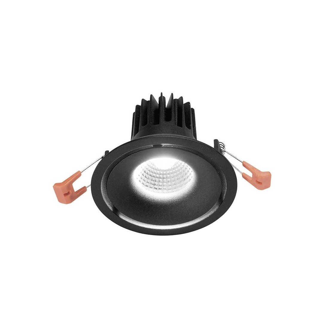Eden faretto IP20 LED 8w luce calda o naturale incasso cartongesso rotondo nero