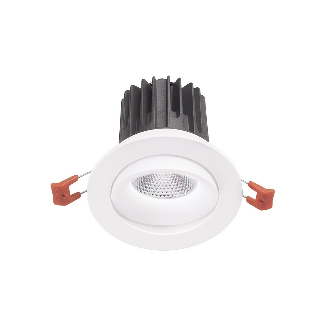 Aran big faretto orientabile LED 25w luce calda incasso cartongesso rotondo bianco