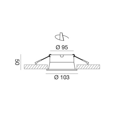 Vega spotlight IP20 LED 10w luce calda o naturale 