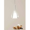 Ofelia s10 lampadario cucina pendente vetro trasparente blu verde ambra cromo oro rame