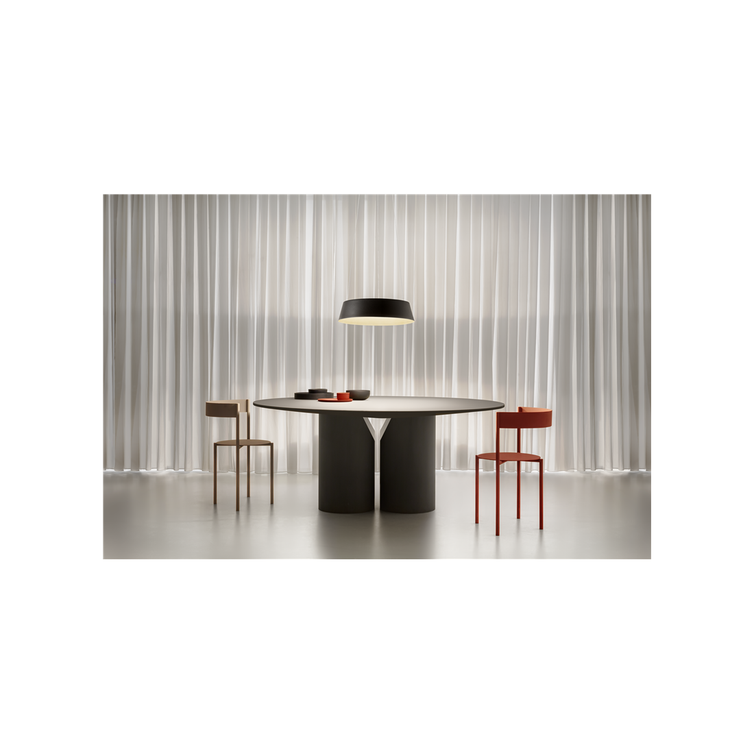 Juliette sospensione nera oro cucina led 50w anello cupola design luce calda