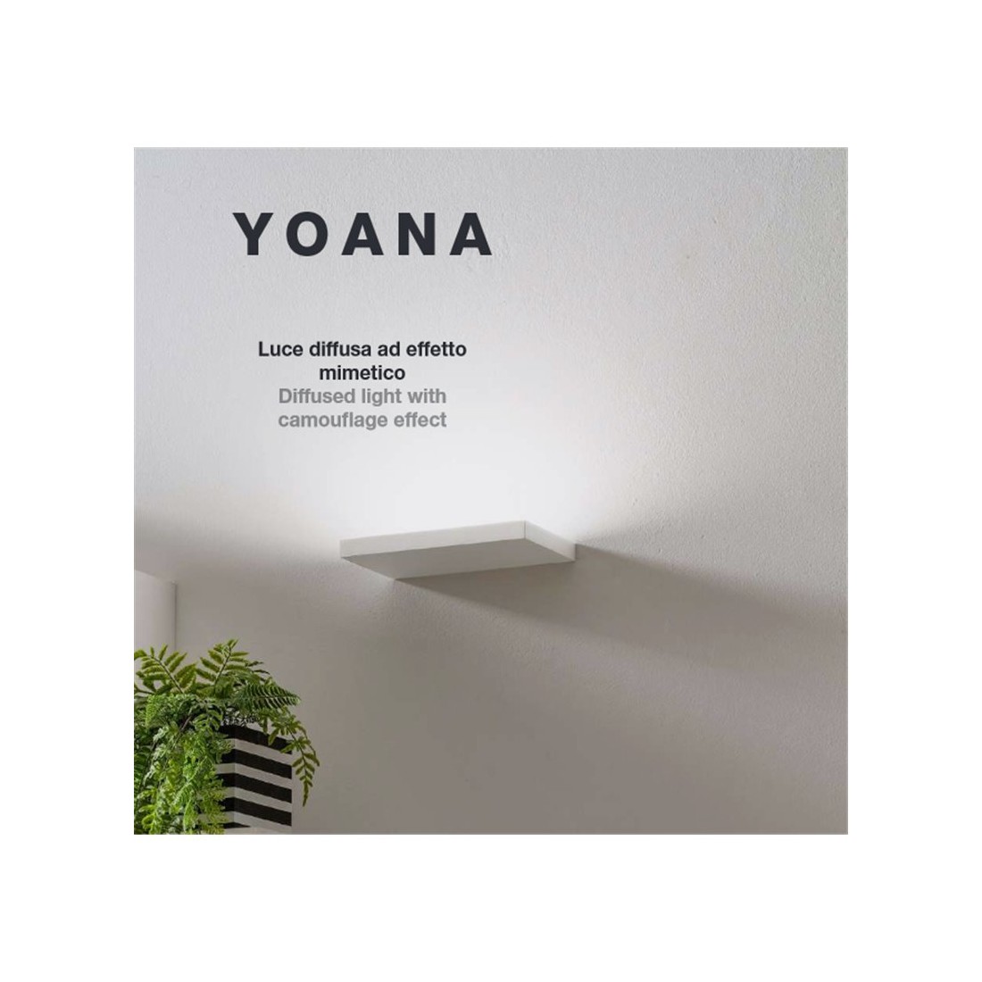 Yoana lampada parete mensola grande led 25w bianco ottone titatanio 3000k