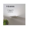 Yoana lampada parete mensola grande led 25w bianco ottone titatanio 3000k