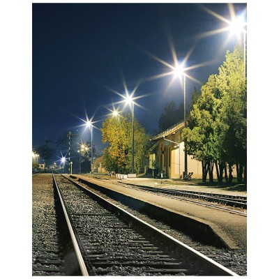 Khon lampione armatura stradale led 50w luce natur