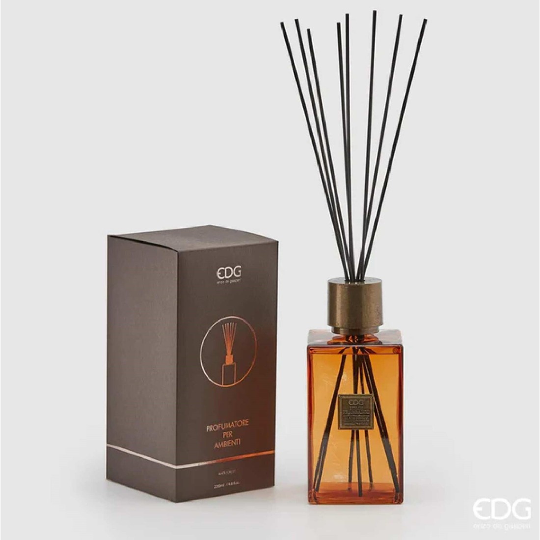 EDG Enzo De Gasperi Profumatore ambiente con bastoncini bottiglia 2200 ml BlackForest