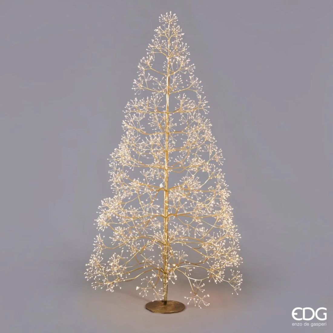 Edg Enzo De Gasperi Albero di Natale Faggio 1500 Led 150 cm ORO